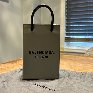 Authentic Balenciaga Toronto Mini Bag with Cross-Body Strap.